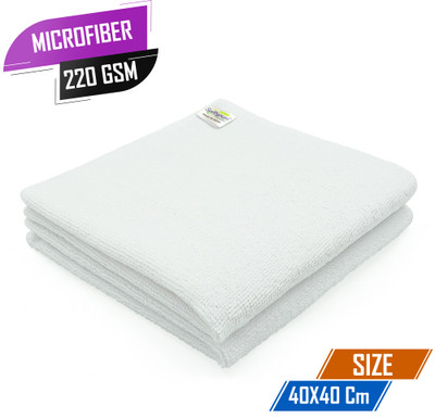 SOFTSPUN Microfiber Vehicle Washing  Cloth(Pack Of 2, 220 GSM)