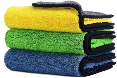 BANISTROKES Microfiber Vehicle Washing  Cloth(Pack Of 3, 800 GSM)