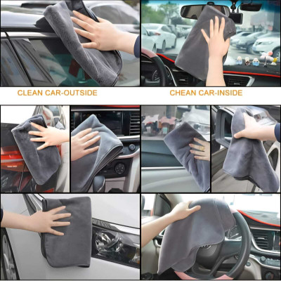 AVYARA Microfiber Vehicle Washing  Cloth(Pack Of 6, 350 GSM)