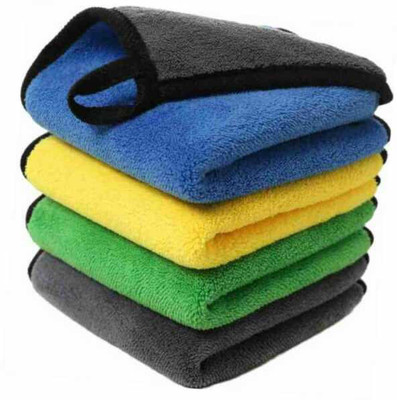 Manav Lint Free Dual Sided Vehicle, Glass & floor Cleaning Towel MCt999.94 Wet and Dry Microfiber Cleaning Cloth(2 Units)