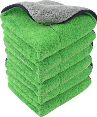 Auto Hub Microfiber Vehicle Washing  Cloth(Pack Of 6, 800 GSM)