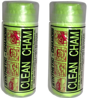 CLEAN CHAM Chamois Leather Vehicle Washing Cloth(Pack Of 2)