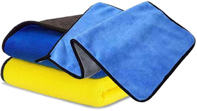 WINKCART Microfiber Vehicle Washing  Cloth(Pack Of 3, 600 GSM)