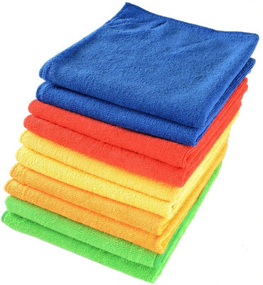 Sheen Microfiber Vehicle Washing  Cloth(Pack Of 10, 300 GSM)