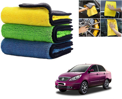 ROYAL AUTO MART Microfiber Vehicle Washing  Cloth(Pack Of 3, 800 GSM)
