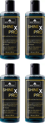 Bon Austin Shine X Pro Bubble Wash Snow Foam Car Shampoo (4x200ml) Car Washing Liquid(800 ml)