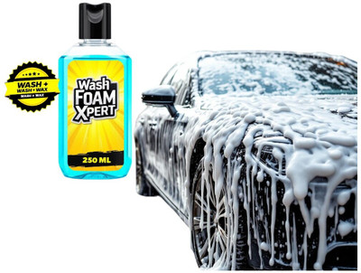WashFoamXpert Car Wash Shampoo - Shine Boost, pH Neutral, Rich Foam Gold Car Washing Liquid(250 ml)