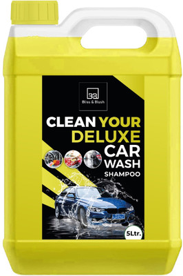 BLISS & BLUSH Car Washing Liquid shampoo lemon For Spot Free Cleaning With Extra Foam Booster Car Washing Liquid(5000 ml)
