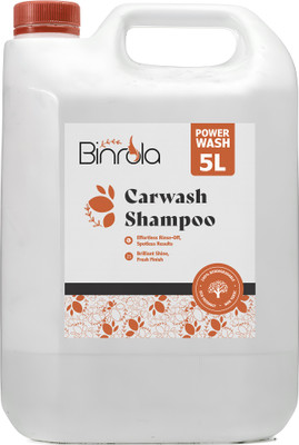 Binrola PH Neutral Formula For Spot Free Cleaning With Extra Foam Booster ORANGE Car Washing Liquid(5000 ml)