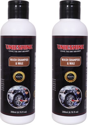 UNIESHINE Car wash shampoo with shine wax Car Washing Liquid(400 ml)