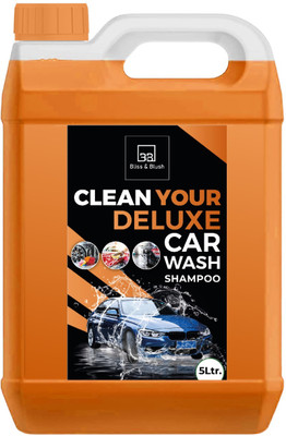 BLISS & BLUSH Car Washing Liquid shampoo orange For Spot Free Cleaning With Extra Foam Booster Car Washing Liquid(5000 ml)