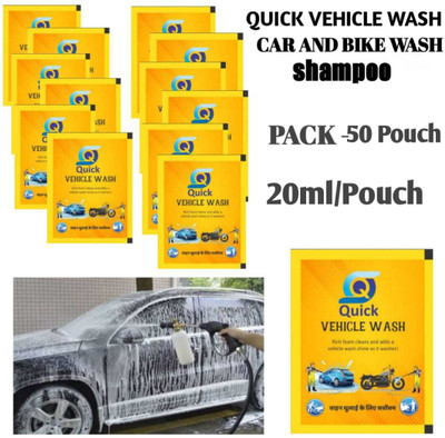 Quickliquid car bike shampoo 20ml/pouch Car Washing Liquid(1000 ml)