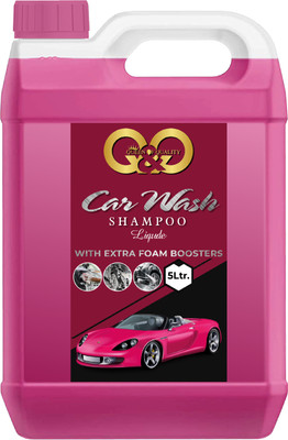 QANDQLIFESYLE car wash liquid 5ltr Car Washing Shampoo Peach Fragrance, Produces Thick Foam Car Washing Liquid(5000 ml)