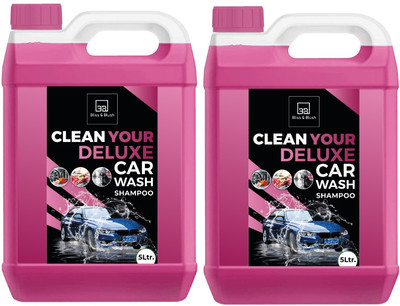 BLISS & BLUSH Car Washing shampoo Pink For Spot Free Cleaning With Extra Foam Booster(set of2) Car Washing Liquid(10000 ml)