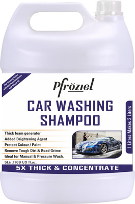 Pfroziel Deep Cleaning Shampoo | Bucket & Foam Wash | Remove Tough Dirt | Safe on Paint Car Washing Liquid(5 L)
