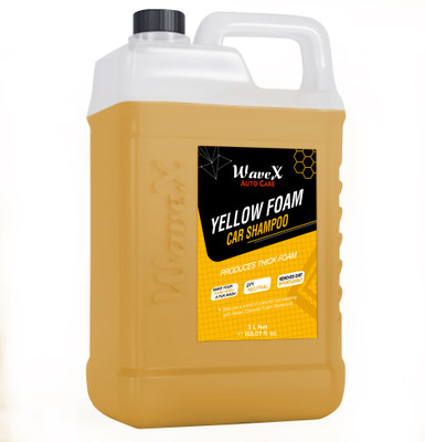 Wavex Colour Foam Car Shampoo 5 ltr | Produces Thick Yellow Colour Foam Car Washing Liquid(5000 ml)