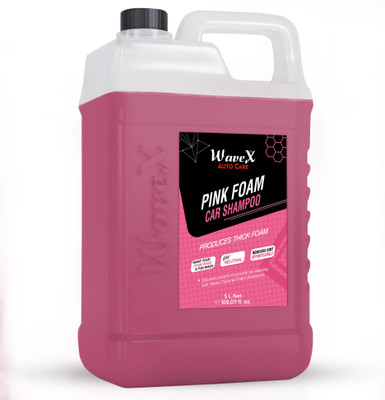 Wavex Colour Foam Car Shampoo 5 ltr | Produces Thick Pink Colour Foam Car Washing Liquid(5000 ml)