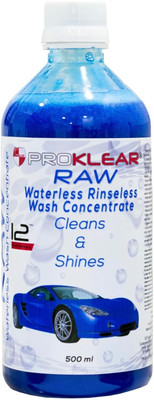 ProKlear RAW Rinseless/Waterless Dry Wash Concentrate 500ml Makes 50 liters Car Washing Liquid(500 ml)