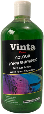 VINTA Car Shampoo with Extra Foaming Green Car Washing Liquid(200 ml)