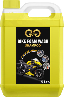 QANDQLIFESYLE bike wash liquid 5ltr High Foam for Deep Cleaning | Remove Tough Dirt Car Washing Liquid(5000 ml)