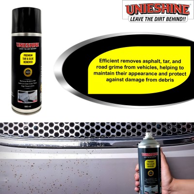 UNIESHINE Premium Glue, Tar and Bug Remover plus Shiner (For Car Paint) 500ML High Performance Vehicle Interior Cleaner(500 ml)