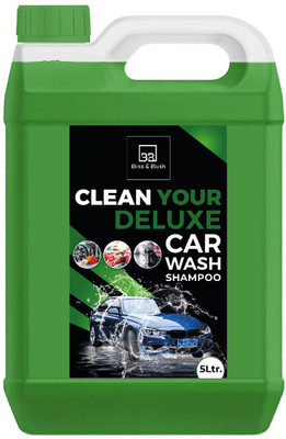 BLISS & BLUSH Car Washing Liquid shampoo Green For Spot Free Cleaning With Extra Foam Booster Car Washing Liquid(5000 ml)