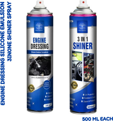 SAPI'S Engine Dressing Spray and Three In One Shiner Spray Car Washing Liquid(1000 ml)