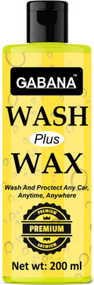 GABANA Premium Quality Wash & Wax Wash & Protect Car Anytime (200ml) Car Washing Liquid(200 ml)