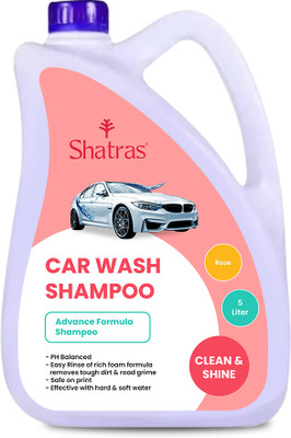 Shatras Car Wash Shampoo , PH Neutral Formula For Spot Cleaning With Extra Foam Booster Car Washing Liquid(5000 ml)