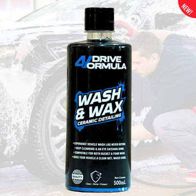 AUTO PICKUP Wash and Wax Car Shampoo 500 ml Gives Wet Look Shine Car Washing Liquid(500 ml)