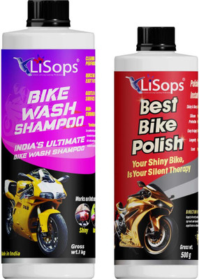 LiSops Ultimate Bike Wash Shampoo & Bike Polish Car Washing Liquid(1500 ml)