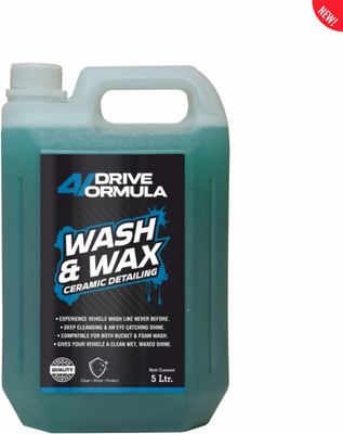 AUTO PICKUP Premium 5 Liter Wash And Wax Ceramic Detailing Washing Liquid Car Washing Liquid(5000 ml)