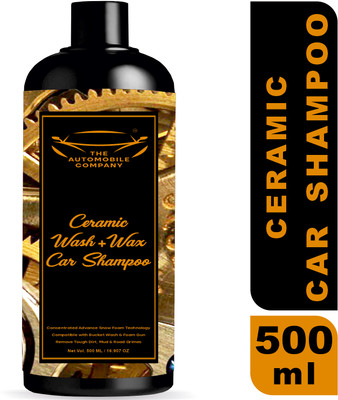 THE AUTOMOBILE COMPANY Ceramic Car Shampoo 500 ML High Foam Formula for Smooth Scratch-Free Wash Car Washing Liquid(500 ml)