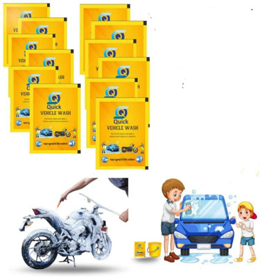 Quickliquid vehicle wash 26 pouch Car Washing Liquid(520 ml)