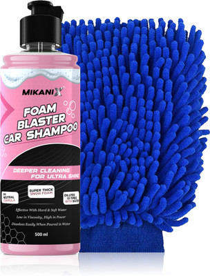 MIKANIX Foam Blaster Car Shampoo Concentrate With Thick Foam To Remove Dirt & Grime Car Washing Liquid(500 ml)