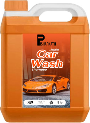 Pisharnath High Fuming Car Wash shampoo Orange 5L Car Washing Liquid(5000 ml)