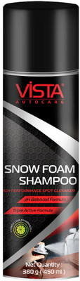 Vista Auto Care Snow Foam Shampoo pH Balance, Triple Active Formula, Ready To Use Car Washing Liquid(450 ml)