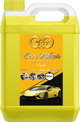 QANDQLIFESYLE car wash liquid 5ltr High Foam for Deep Cleaning | Remove Tough Dirt Car Washing Liquid(5000 ml)