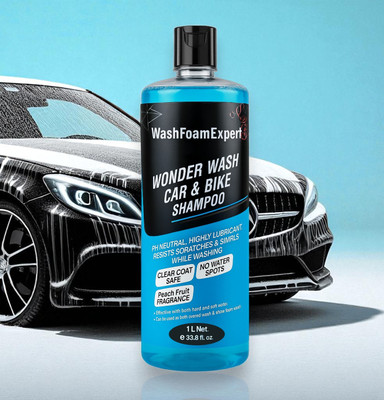 WashFoamXpert Car Foam Wash Shampoo - Easy Rinse, Long Lasting Clean Shine Car Washing Liquid(1000 ml)