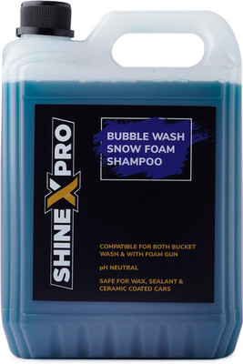 ShineXPro Car Wash Shampoo Concentrate - Shine Enhancing Formula, Thick Foam, pH Neutral Car Washing Liquid(5000 ml)