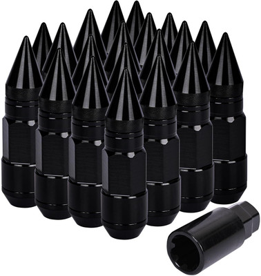 ALLEXTREME M12x1.5mm Wheel Nuts Close End Steel Aluminum Alloy Nut Set with Key for Tyres Wheel Studs