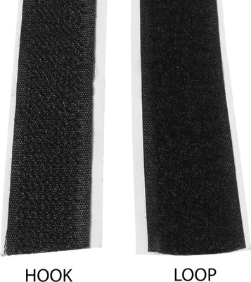 Welpro 50MM 2MTR SELF ADHESIVE TAPE FOR NEW SEWING CRAFT CLOTHES Sew-on Velcro(Black)