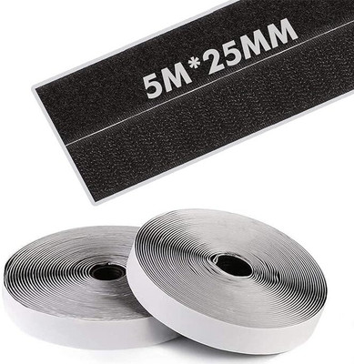 skyunion hook loop tape 5m Stick-on Velcro(Black)