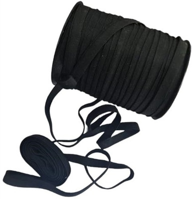 ZENITH 1/2 Half inch Wide Elastic for Tailoring Stitching and Craft Dress 25 Meter Sew-on Velcro(Black)