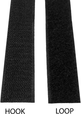 Welpro 20MM 25MTR SELF ADHESIVE TAPE FOR SEWING CRAFT CLOTHES Sew-on Velcro(Black)