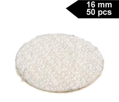 Ameo SELF Adhesive Circular Hook LOOP (16mm x 50 pcs) | Round Stick-on Velcro(White)