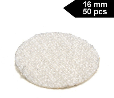 Ameo SELF Adhesive Circular Hook LOOP (16mm x 50 pcs) | Round Stick-on Velcro(White)