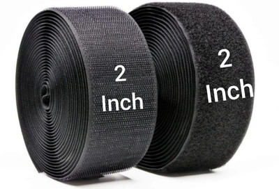 nts High-Performance 2-inch Velcro Tape(5 Meters) Sew-on Velcro(Black)