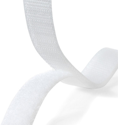 Aezzo 1 Meter(1 Inch Width) White Velcro Hook and Loop tape Sew-on Fastener tape. Sew-on Velcro(White)