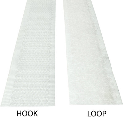 Welpro 50MM 25MTR SELF ADHESIVE TAPE FOR NEW SEWING CRAFT CLOTHES Sew-on Velcro(White)